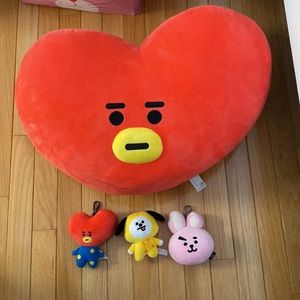 BTS Tata 21 Plush pillow and 3 small stuff